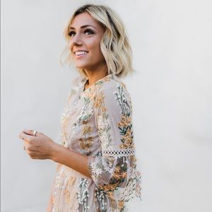 Full Bloom Embroidered Dress